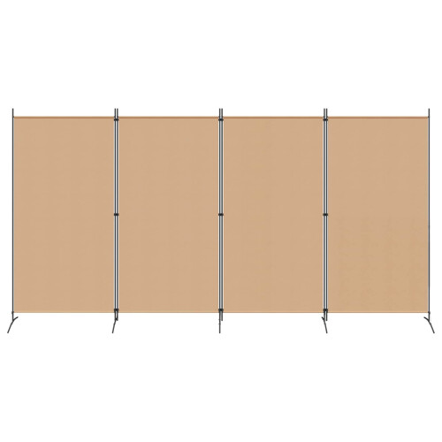 VidaXL vidaXL 4-Panel Room Divider Beige 346 x 180 cm Fabric 2
