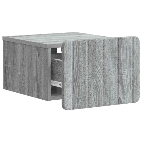 VidaXL vidaXL Wall-Mounted Bedside Cabinet 2 pcs Grey Sonoma Engineered Wood 1