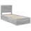 VidaXL vidaXL Bed Frame Grey Sonoma and Silver 75 x 190 cm Engineered Wood 5