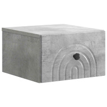 vidaXL Wall-Mounted Bedside Cabinet Concrete Grey 33 x 34.5 x 20 cm