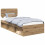 VidaXL vidaXL Bed Frame Artisian Oak 90 x 200 cm Solid Pine Wood 5