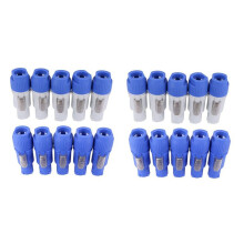 40PCS 3-Pins Mannelijke Powercon-Connector NAC3FCB Speakon-Stekker 20A 250V AC-Stekkerconnector Blauw en Grijs Wit