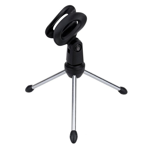 2X Detachable Foldable Portable Angle Adjustable Tripod Table Desktop Mic Miniphone Stand Holder Bracket 1