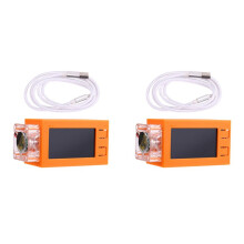2X voor Nerdminer V2 Pro Miner 78KH/S Bitcoin Loterij Miner met Lichtgevende Ventilator BTC Solo Loterij Mining Miner Oranje