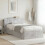 VidaXL vidaXL Bed Frame with Storage with Headboard Concrete Grey 80 x 200 cm 1