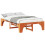 VidaXL vidaXL Bed Frame Brown 135 x 190 cm Solid Pine Wood 5