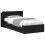 VidaXL vidaXL Bed Frame with Storage Black 75 x 190 cm Engineered Wood 2