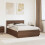 VidaXL vidaXL Bed Frame with Headboard Brown Oak 150 x 200 cm Engineered Wood 1
