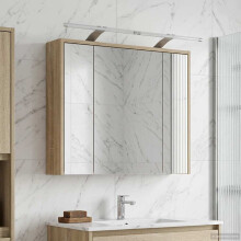 vidaXL Badezimmerspiegelschrank Sonoma-Eiche 73,5 x 16 x 62,5 cm