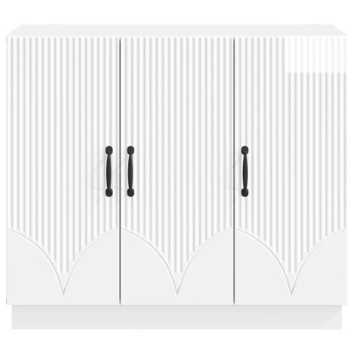VidaXL vidaXL Sideboard High Gloss White 89 x 34.5 x 77 cm Engineered Wood 2