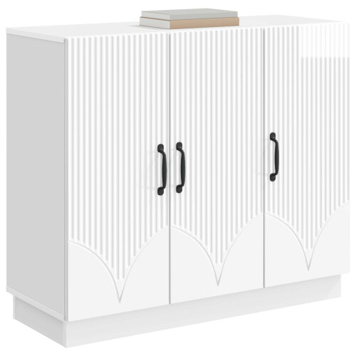 VidaXL vidaXL Sideboard High Gloss White 89 x 34.5 x 77 cm Engineered Wood 1