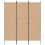 VidaXL vidaXL 3-Panel Room Divider Beige 150 x 180 cm Fabric 3