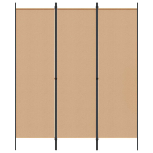 VidaXL vidaXL 3-Panel Room Divider Beige 150 x 180 cm Fabric 2