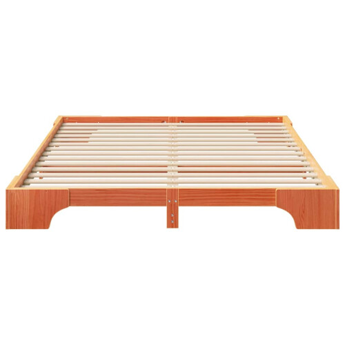 VidaXL vidaXL Bed Frame Brown 160 x 220 cm Solid Pine Wood 1