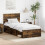 VidaXL vidaXL Bed Frame with Headboard Smoked Oak 75 x 190 cm Engineered wood 1