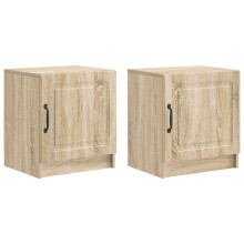 vidaXL Bedside Cabinet 2 pcs Sonoma Oak 43 x 34.5 x 47 cm
