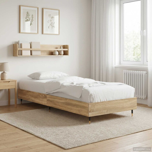 VidaXL vidaXL Bed Frame Sonoma Oak 80 x 200 cm Engineered Wood