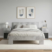 vidaXL Bed Cabinet 2 pcs Concrete Grey 29 x 31.5 x 49 cm