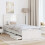 VidaXL vidaXL Bed Frame with Drawer White 75 x 190 cm Engineer Wood 3
