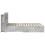VidaXL vidaXL Bed Frame with Storage Concrete Grey 150 x 200 cm 5