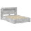 VidaXL vidaXL Bed Frame with Storage Concrete Grey 150 x 200 cm 3