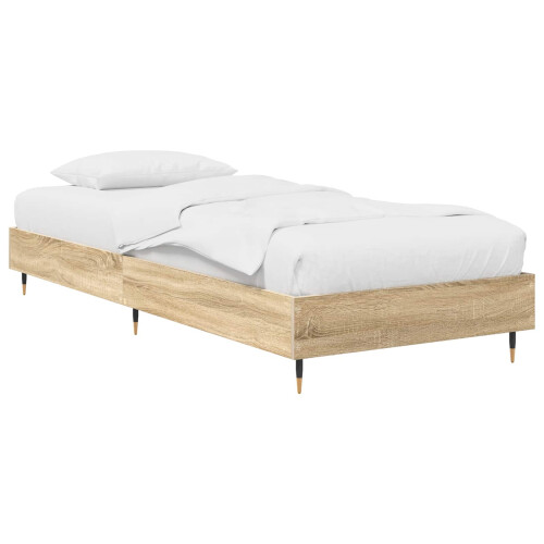 VidaXL vidaXL Bed Frame Sonoma Oak 80 x 200 cm Engineered Wood 1