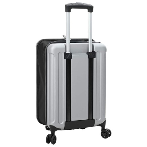 VidaXL vidaXL Suitcase Folding with Lock Silver 34 x 23 x 55.5 cm ABS Plastic 2