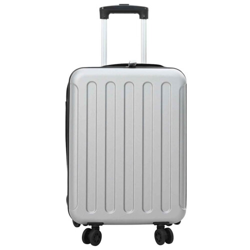 VidaXL vidaXL Suitcase Folding with Lock Silver 34 x 23 x 55.5 cm ABS Plastic 1
