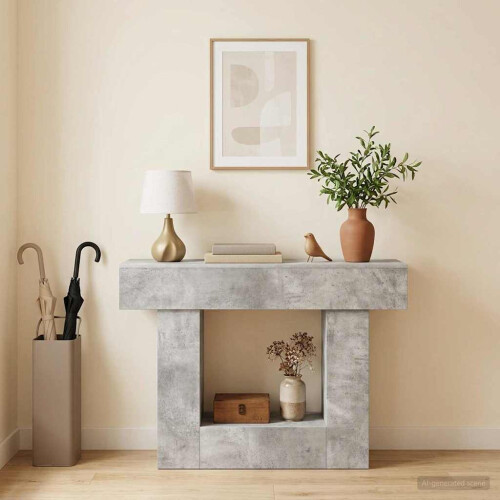 VidaXL vidaXL Concrete Grey 101 x 30 x 74 cm 2