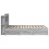 VidaXL vidaXL Bed Frame with Storage Grey Sonoma 150 x 200 cm Engineered Wood 5