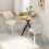 80cm Industrial Round Dining Table - White Oak 8