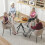 80cm Industrial Round Dining Table - White Oak 7