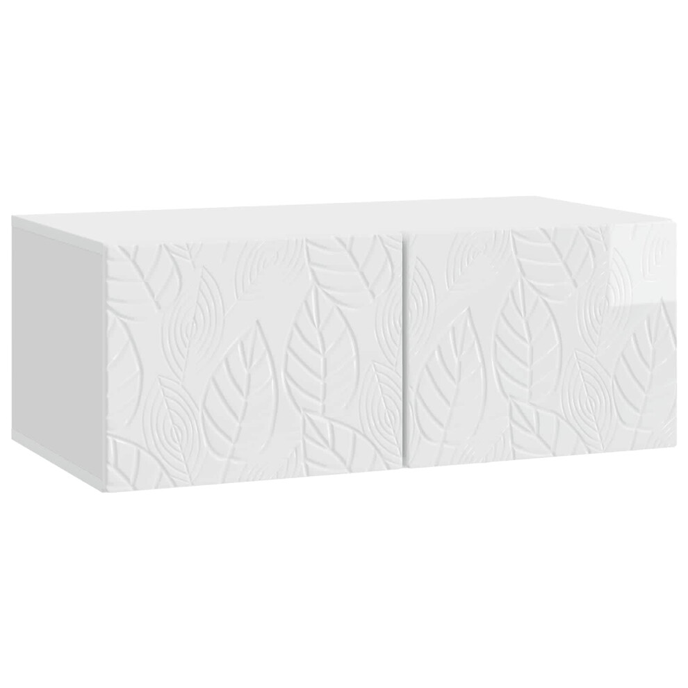Vidaxl Wall-Mounted Tv Cabinet 98 X 41 X 30 Cm High Gloss White