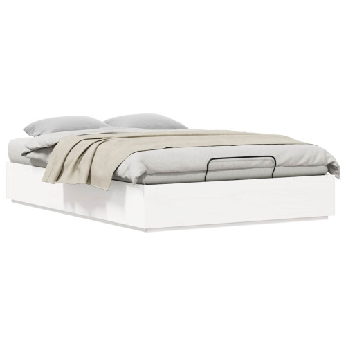 VidaXL vidaXL Ottoman Bed Frame White 150 x 200 cm Solid Pine Wood 2