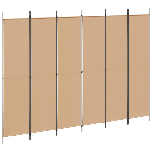 VidaXL vidaXL 6-Panel Room Divider Beige 300 x 220 cm Fabric 2