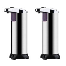 2X Distributeur de Savon Automatique Sans Contact avec Base ÉTanche, Distributeur de Savon Liquide 250 Ml pour Cuisine Salle de Bain HôTel