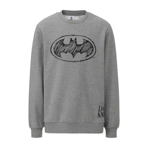 Batman (M, Grey) Batman Mens Character Crew Neck Sweatshirt