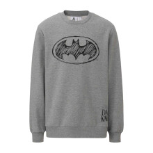 (XL, Grey) Batman Mens Character Crew Neck Sweatshirt