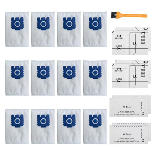 12er-Pack Staubsaugerbeutel kompatibel mit Miele GN Serie S8/C1/C2/C3