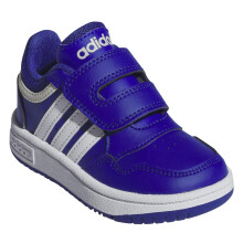 (5.5 UK Child, Blue/White) Adidas Childrens/Kids Hoops 3.0 Trainers