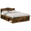 VidaXL vidaXL Bed Frame Smoked Oak 140 x 200 cm Solid Pine Wood 5