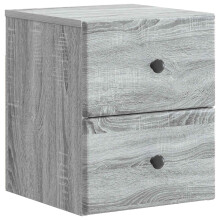 vidaXL Wall-Mounted Bedside Cabinet Grey Sonoma 34.5 x 33 x 40 cm