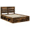 VidaXL vidaXL Bed Frame Smoked Oak 140 x 200 cm Solid Pine Wood 5