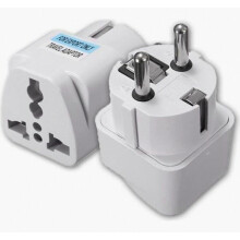Adaptateur de voyage universel UK/US/EU/AU vers EU, 250 V 10 A, 2 broches rondes, convertisseur de puissance noir compact