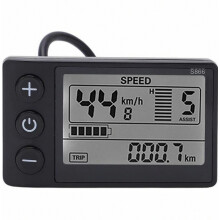 LCD Display S866 with Backlight, Compatible with 24V, 36V and 48V E-Bike Control Panel