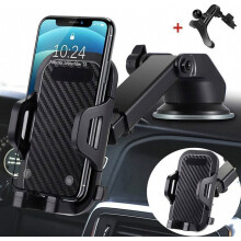 Support de téléphone de voiture rotatif à 360 degrés, support à ventouse portable pour tableau de bord pour smartphones de 4 à 7,2 pouc