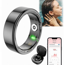 Bague connectée unisexe, Bluetooth, suivi du sommeil, de la fréquence cardiaque et de la saturation en oxygène (SpO2), étanche, compati