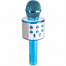 Micrófono inalámbrico para karaoke con altavoz incorporado, cambiador de voz y batería de larga duración.