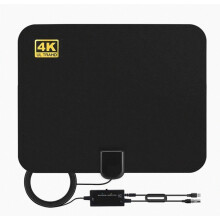 Výkonná vnútorná televízna anténa pre príjem digitálneho HD signálu, zosilnená 4K 1080p Ultra HD, model DTA100
