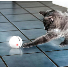 Jouet interactif pour chat, balle automatique rotative à 360, jouet pour animaux rechargeable par USB avec conception de mouvement int